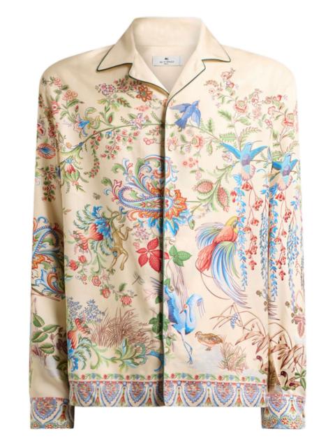 Etro twill bowling shirt
