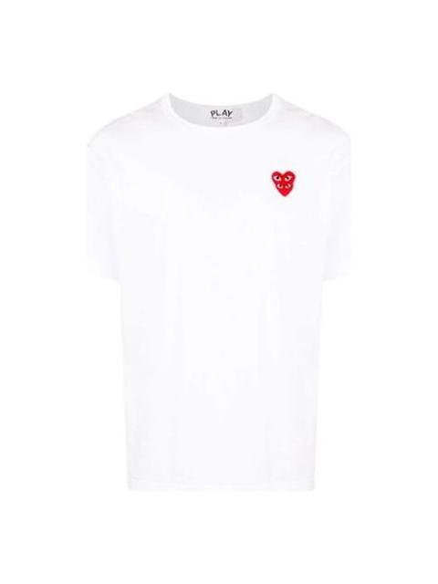 COMME des GARCONS PLAY Basic T-Shirt Red Family Heart 'White' AZ-T288-051-2
