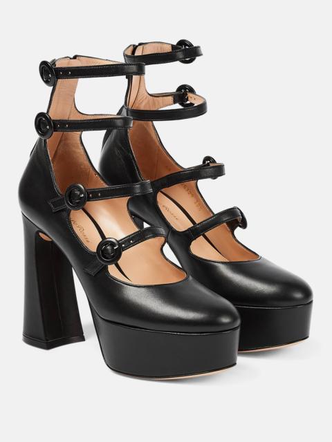 Gianvito Rossi Mary Jane leather platform pumps