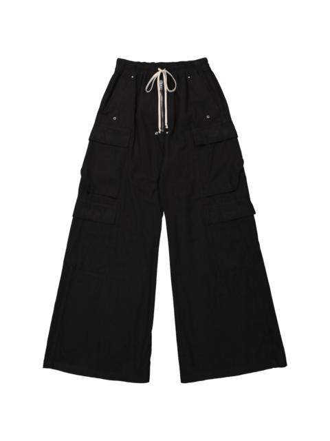 drawstring wide-leg trousers