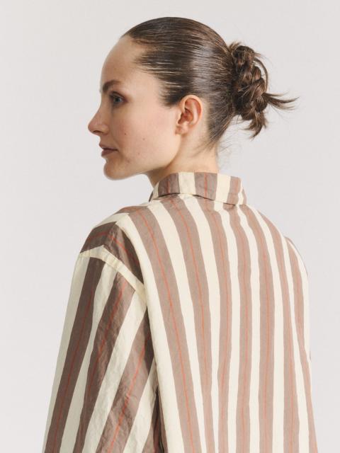 CASEY/CASEY BIGGY SHIRT - PAPER COT STRIPE - BEIGE STRIPE