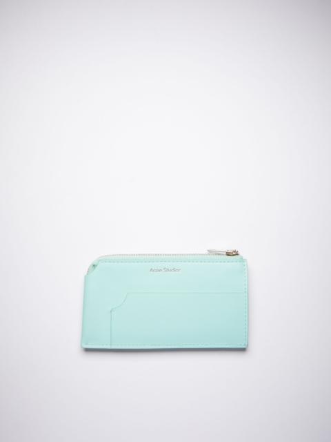 Acne Studios Leather zip wallet - Pastel green