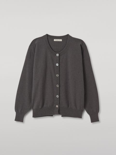 Johnstons of Elgin Jessie Grey Cashmere Cardigan