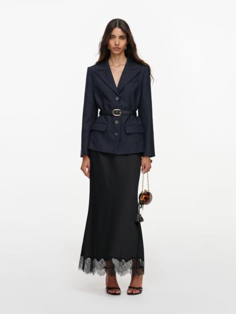 self-portrait Tailored Blazer Satin Midi Dress