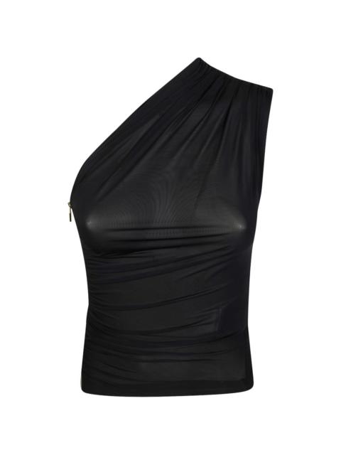 ELISABETTA FRANCHI one-shoulder zip top