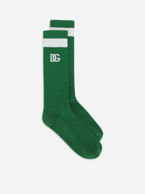 Dolce & Gabbana Ribbed socks with DG logo
