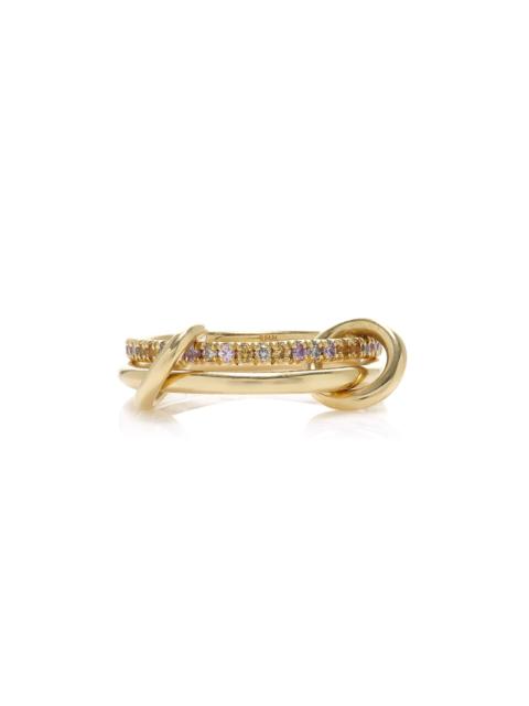 Spinelli Kilcollin Exclusive Riviera Celia Dusk 18K Yellow Gold Sapphire Ring multi
