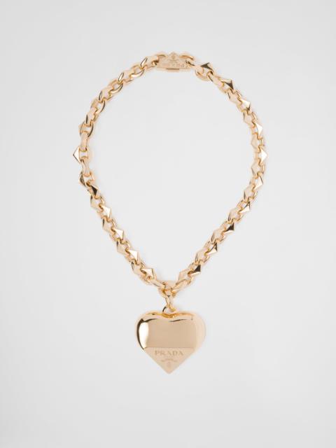 Prada Eternal Gold large pendant necklace in yellow gold
