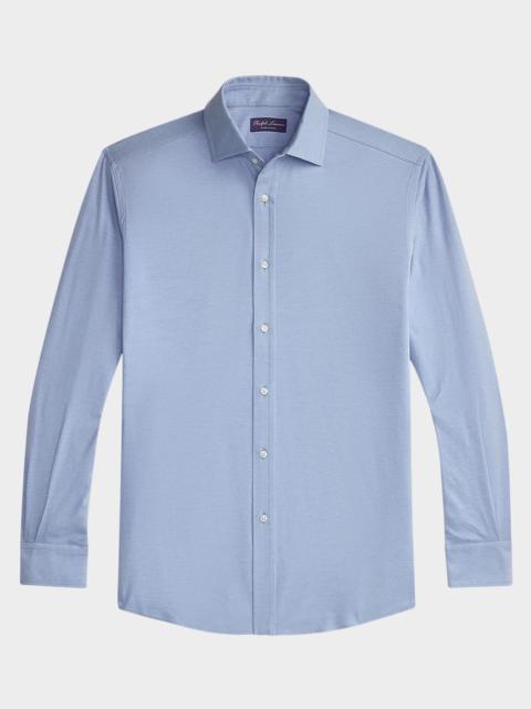 Ralph Lauren Men's Cotton Blend Knit Flex Button-Down Shirt
