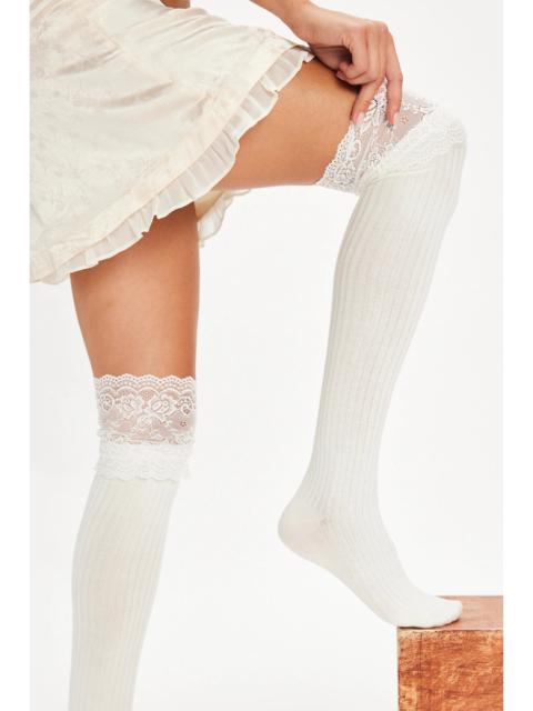 FREE PEOPLE Viola Lace Over-The-Knee Socks