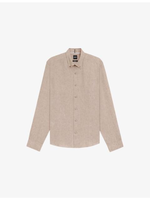 BOSS Regular-Fit Long-Sleeve Linen Shirt