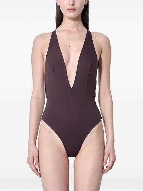Max Mara Cristel V-neck swimsuit