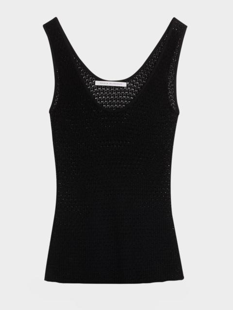 MARIA McMANUS U-Neck Lace Tank In Black