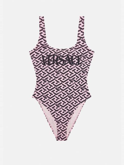 Greca Signature Print One-Piece Swimsuit