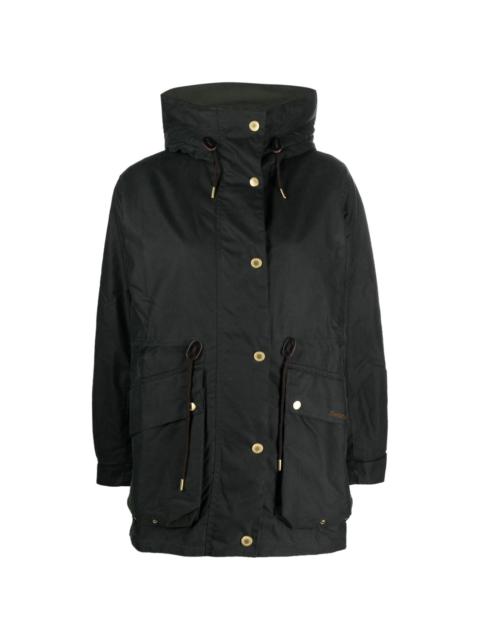 Barbour funnel-neck single-breasted coat