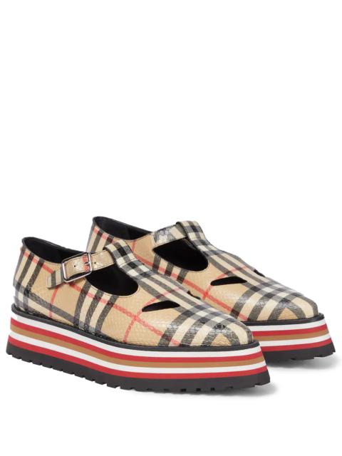 Burberry Aldwych checked leather loafers
