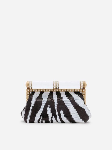 Dolce & Gabbana Sequined zebra-design bag