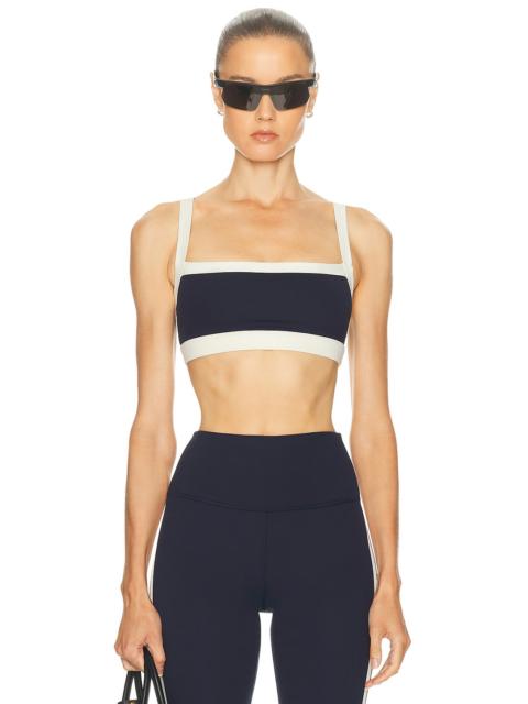 SPLITS59 Monah Rigor Sports Bra in Indigo & Crme