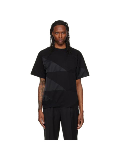 sacai Black A.P.C. Edition Quilts T-shirt