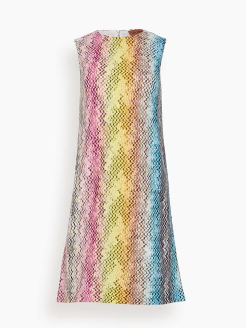 Missoni Sleeveless Shift Dress in Multicolor