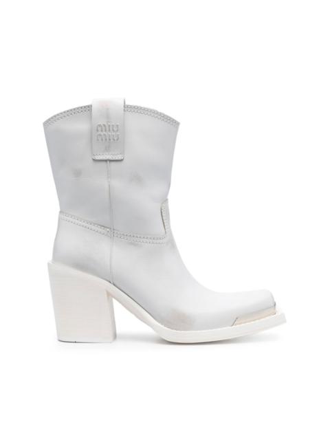 Miu Miu mid-calf leather cowboy boots