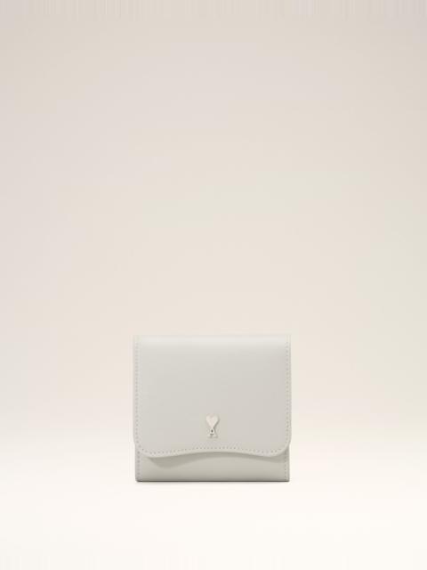 AMI Paris GREEN PARIS PARIS COWHIDE LEATHER COMPACT WALLET