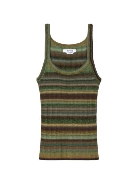 Space Dye ribbed wool top