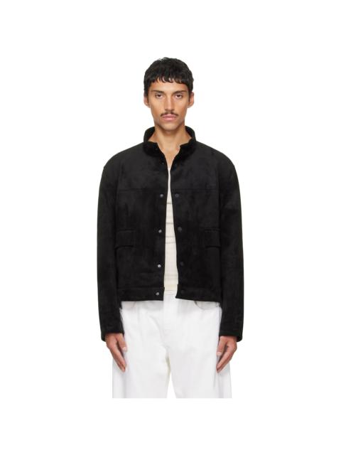 HUGO Black Regular-Fit Faux-Suede Jacket