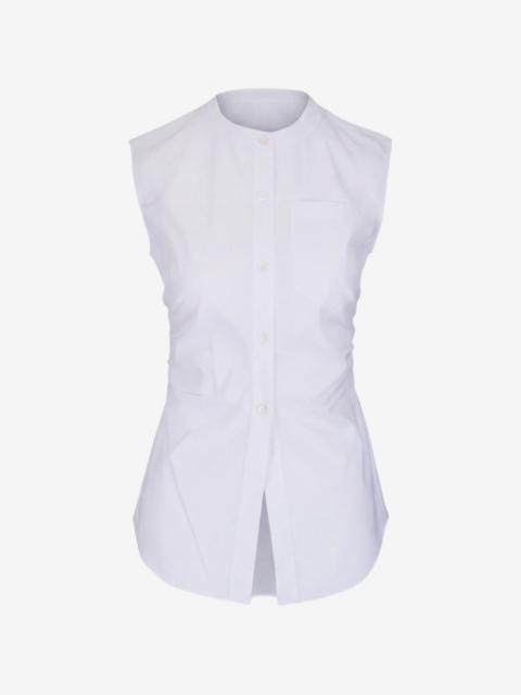 VERONICA BEARD Harini ruched sleeveless shirt