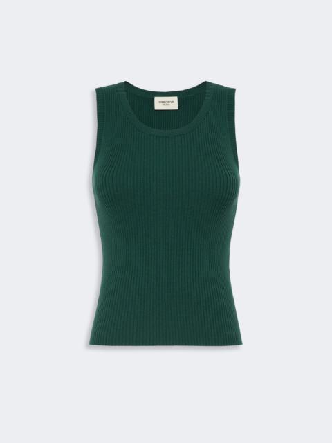 WEEKEND Max Mara TARO Sleeveless stretch viscose sweater - GREEN