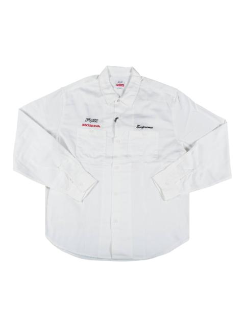 Supreme Supreme x Honda Fox Racing Work Shirt 'White'