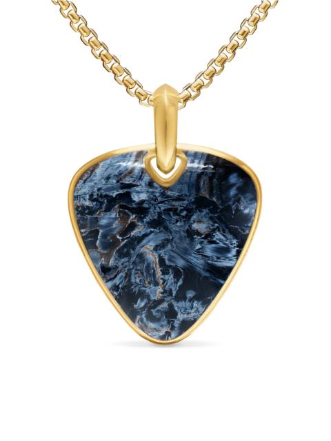 DAVID YURMAN Men's Streamline Pick Amulet in 18K Yellow Gold - Pietersite