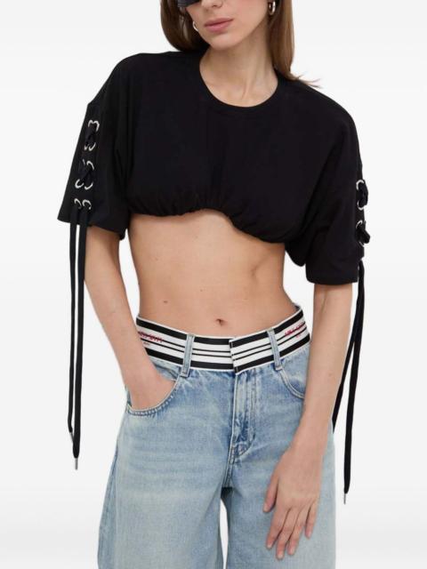 PINKO eyelet lace-up top