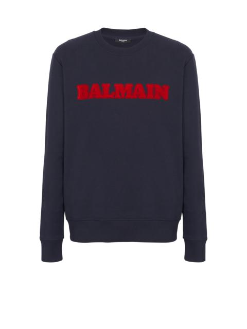 Flocked retro Balmain sweatshirt