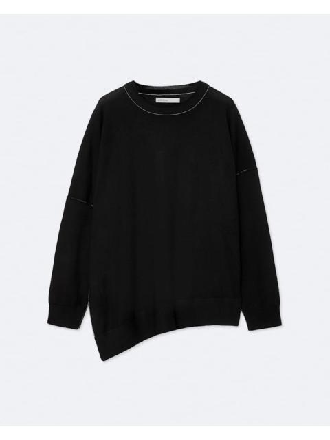 ALLSAINTS MARTEL ASYMMETRIC MERINO WOOL SWEATER