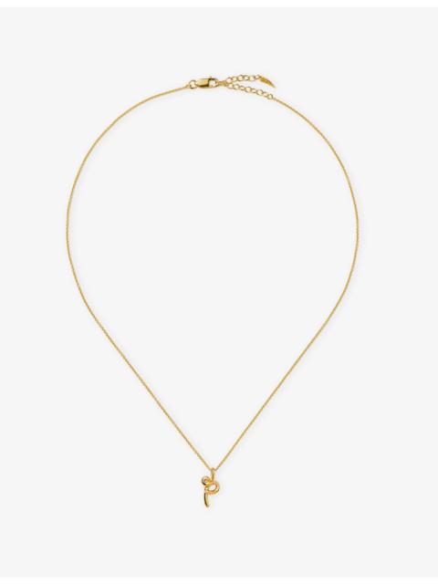 MISSOMA Curly Molten Mini Initial P 18ct Gold Vermeil Necklace