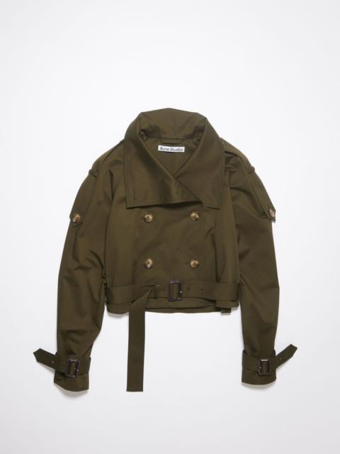 Double-breasted trench jacket - Military green