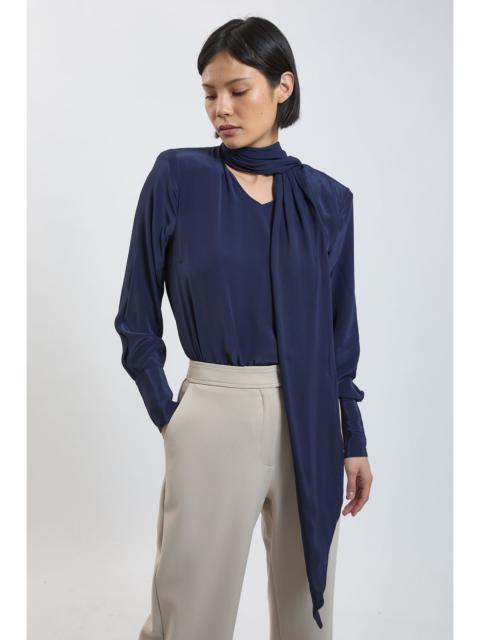 KAREN MILLEN Petite Scarf Detail Viscose Top