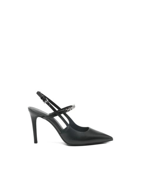 MICHAEL KORS Dina leather slingback pumps