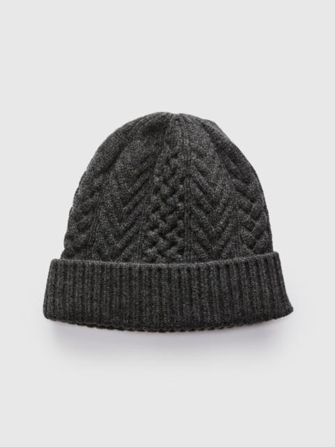 orSlow Aran Beanie in Charcoal Grey