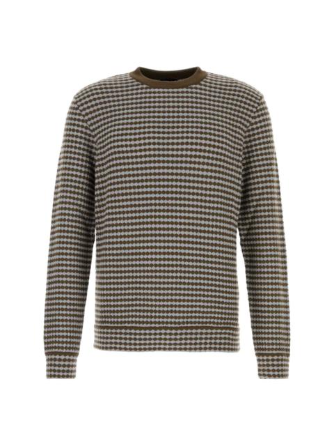 GIORGIO ARMANI geometric-patterned sweater