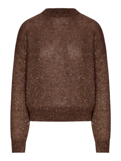 Brunello Cucinelli LUREX YARN SWEATER WITH SEQUINS