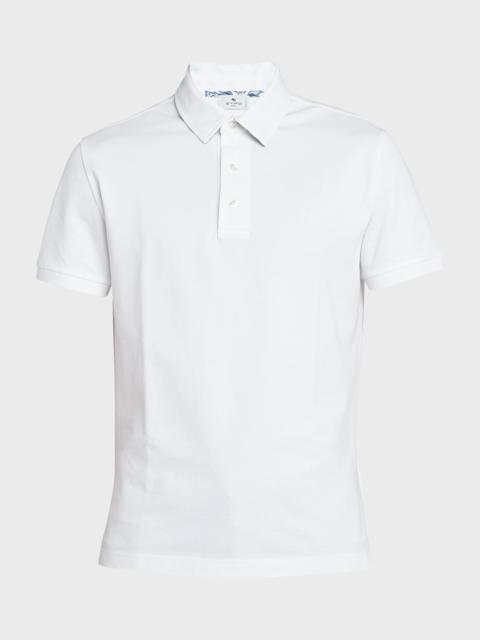 Men's Polo Shirt with Paisley Detail