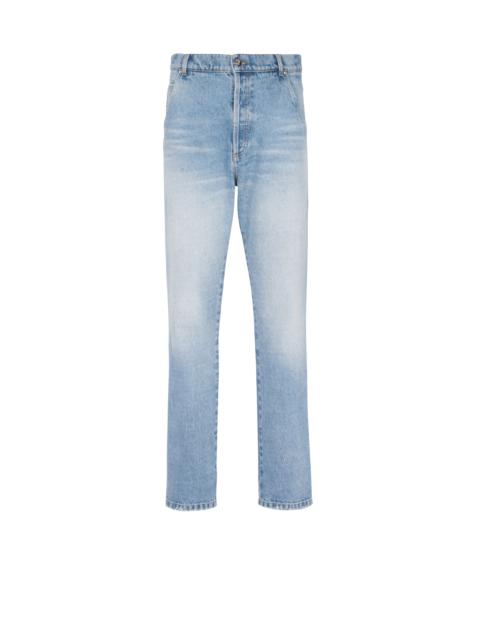 Straight cut cotton jeans