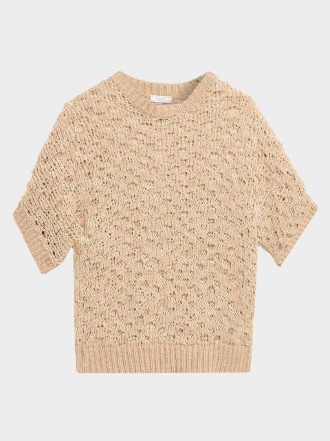 PESERICO Lurex, Cotton and Linen-Blend Sweater