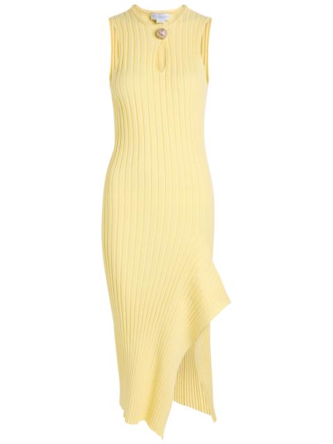 Stella Mccartney Ribbed Cotton Midi Dress