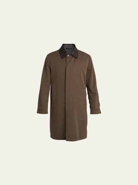 Brioni Men's Reversible Cotton and Silk Car Coat