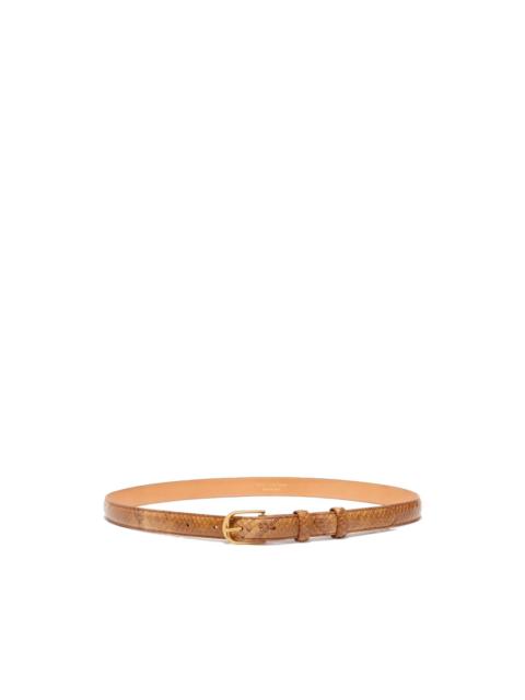 NILI LOTAN snakeskin buckle belt