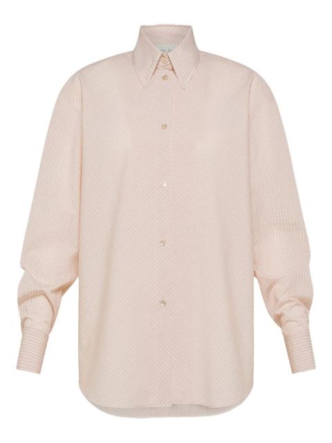 forte_forte striped-pattern buttoned shirt