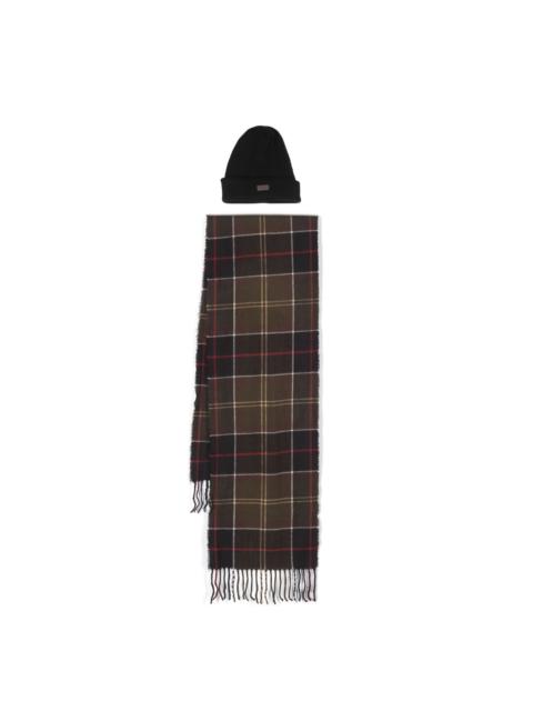 Barbour Swinton beanie & Galingale scarf gift set